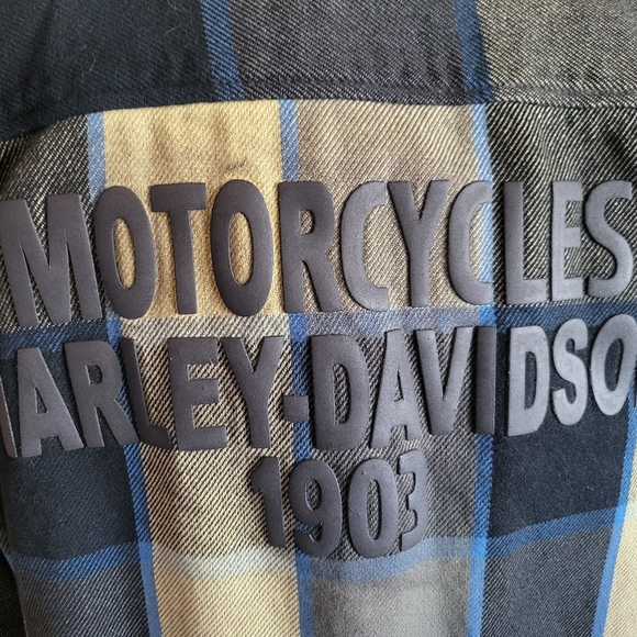 HARLEY DAVIDSON 100% Cotton Plaid Button-down sz L NWOT - Picture 5 of 8